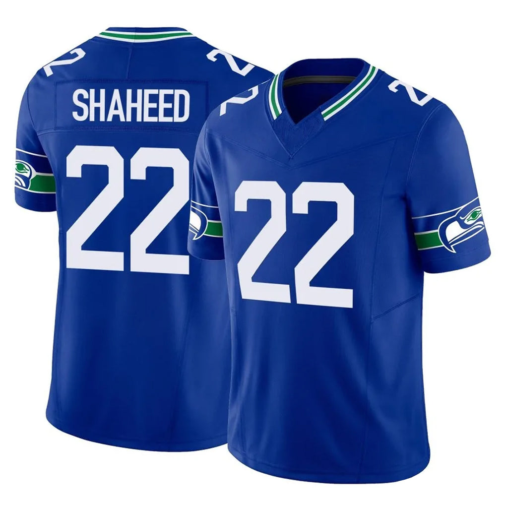 S.Seahawks #22 Rashid Shaheed Player Royal Limited Throwback Vapor F.U.S.E. Home Game ROCER Stitched Jerseys