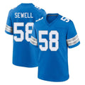 D.Lions #58 Penei Sewell Player Blue Alternate Home Game ROCER Stitched Jerseys
