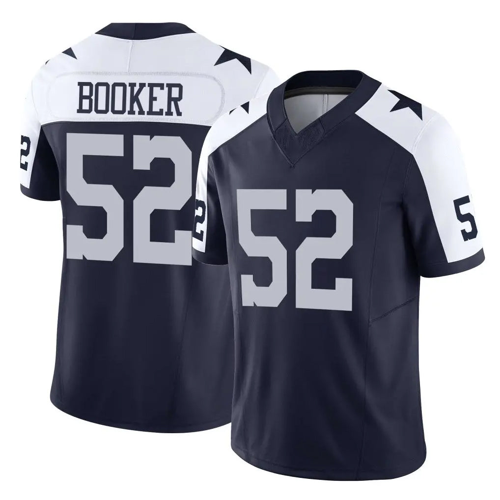 D.Cowboys #52 Tyler Booker Player Navy-White Limited Alternate Vapor F.U.S.E. Home Game ROCER Stitched Jerseys