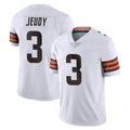 C.Browns #3 Jerry Jeudy Player White Vapor Untouchable Limited Home Game ROCER Stitched Jerseys