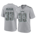 P.Eagles #33 Cooper DeJean Player Gray Atmosphere Fashion Home Game ROCER Stitched Jerseys