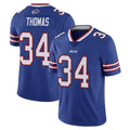 B.Bills #34 Thurman Thomas Player Royal Vapor Untouchable Limited ROCER Stitched Jerseys