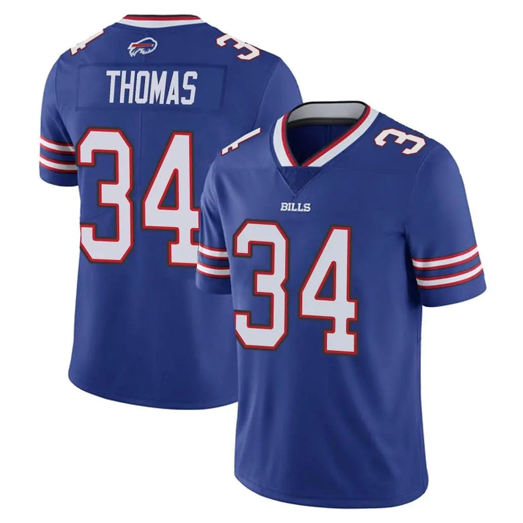 B.Bills #34 Thurman Thomas Player Royal Vapor Untouchable Limited ROCER Stitched Jerseys
