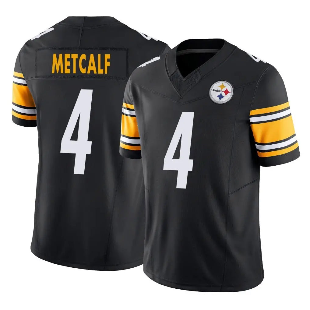 P.Steelers #4 DK Metcalf Player Black Limited Vapor F.U.S.E. Home Game ROCER Stitched Jerseys