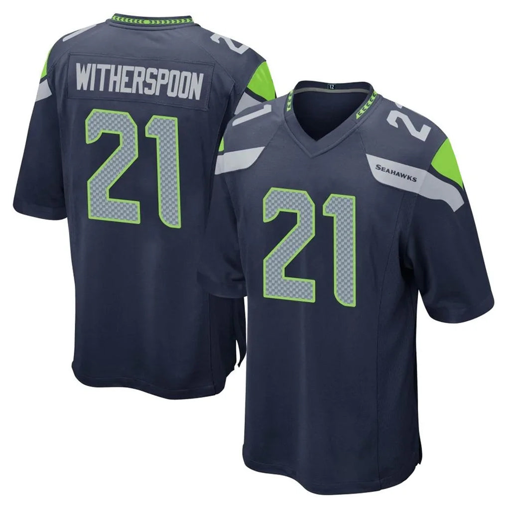 S.Seahawks #21 Devon Witherspoon Player Navy Home Game ROCER Stitched Jerseys