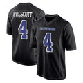 D.Cowboys #4 Dak Prescott Player Carbon Black Fashion Home Game ROCER Stitched Jerseys