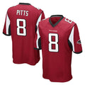A.Falcons #8 Kyle Pitts Sr. Player Red Color Vapor Home Game ROCER Stitched Jerseys