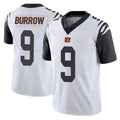 C.Bengals #9 Joe Burrow Player White Color Rush Vapor Untouchable Limted Home Game ROCER Stitched Jerseys