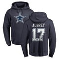 D.Cowboys #17 Brandon Aubrey Player Navy Pullover Hoodies Limited ROCER Stitched Jerseys