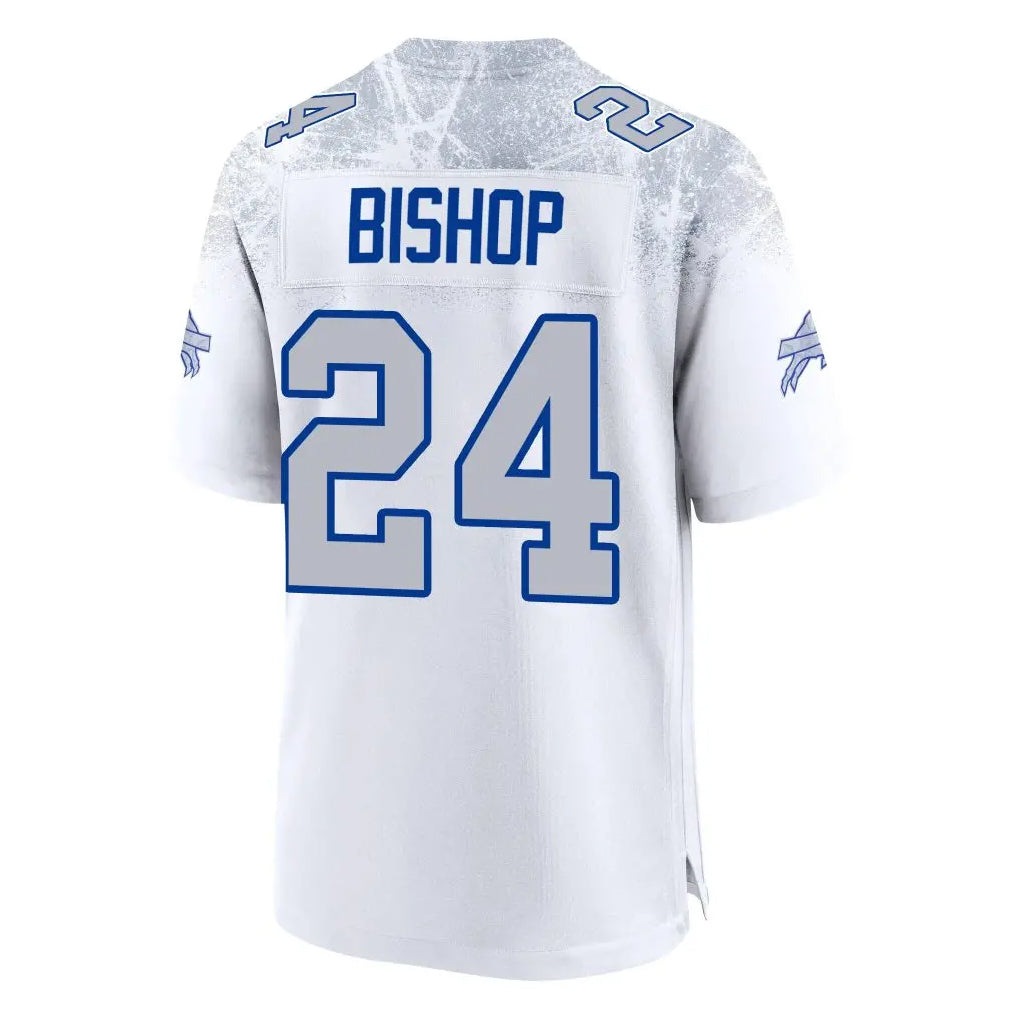 B.Bills #24 Cole Bishop Player White Rivalries Collection Game ROCER Stitched Jerseys