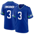 S.Seahawks #3 Nick Emmanwori Player Royal Throwback Home Game ROCER Stitched Jerseys