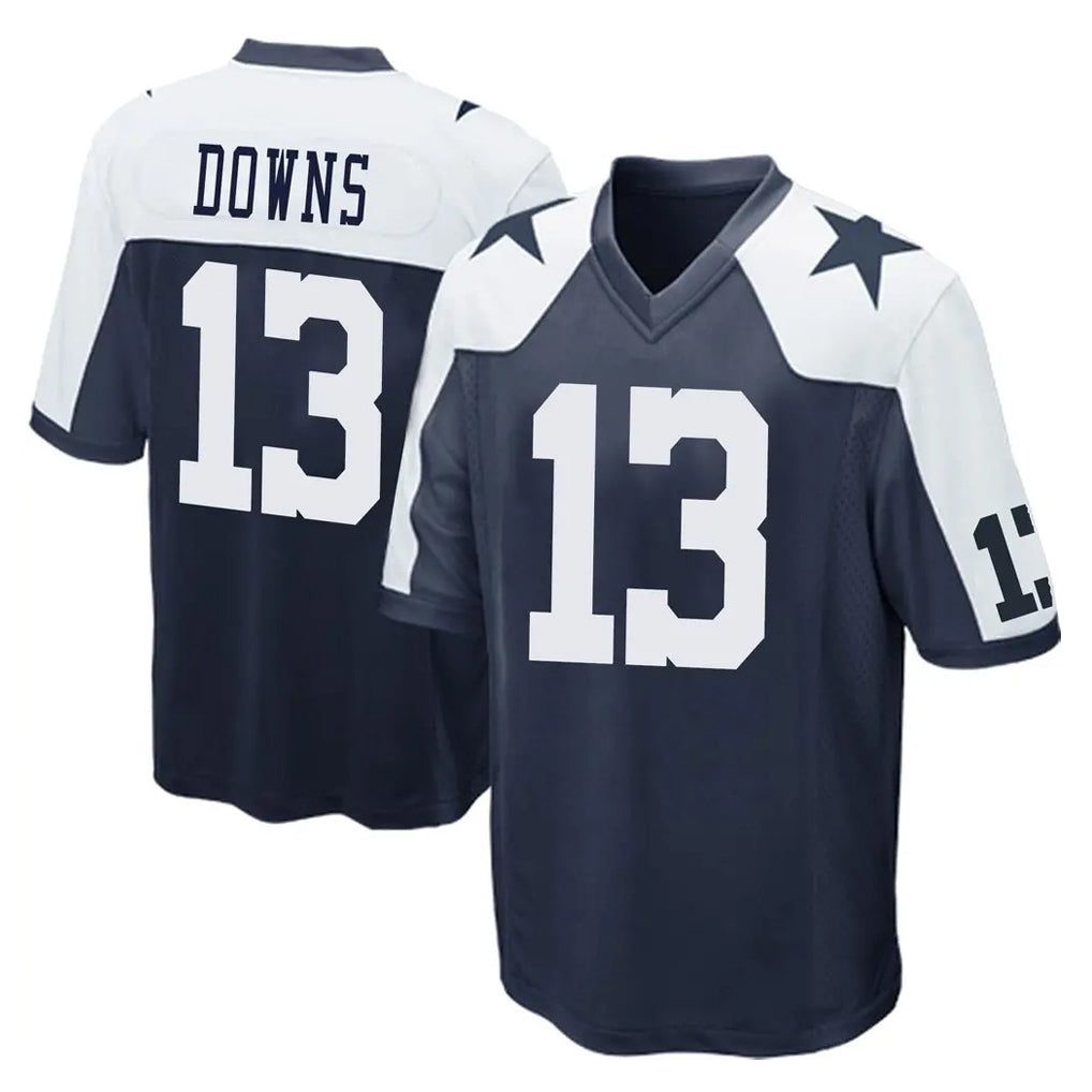 D.Cowboys #13 Caleb Downs Player Navy-White Alternate Home Game ROCER Stitched Jerseys