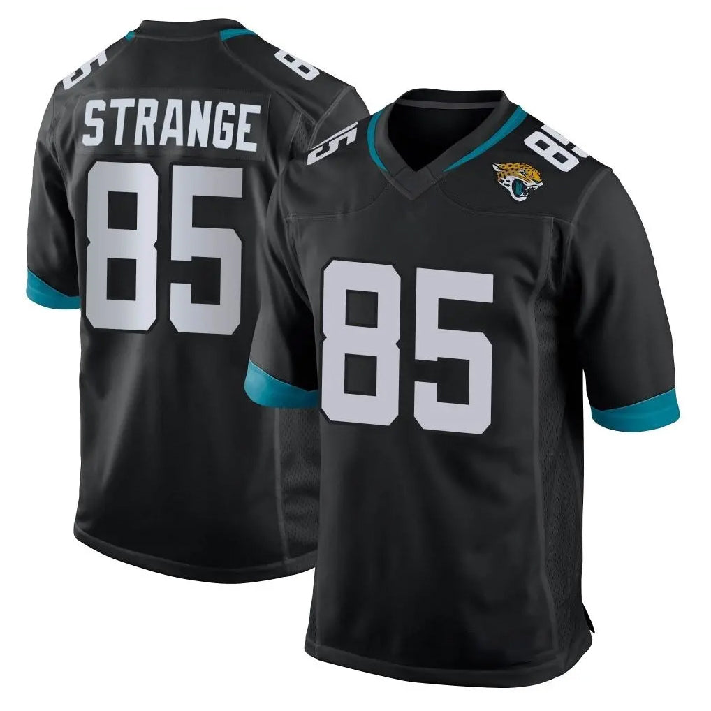 J.Jaguars #85 Brenton Strange Player Black Home Game ROCER Stitched Jerseys