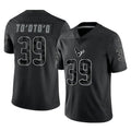 H.Texans #39 Henry To'oTo'o Player Black Reflective Limited Game ROCER Stitched Jerseys