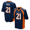 D.Broncos #21 Riley Moss Player Navy Game ROCER Stitched Jerseys