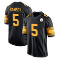 P.Steelers #5 Jalen Ramsey Player Black Color Rush Home Game ROCER Stitched Jerseys