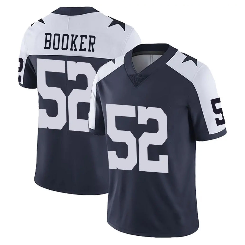 D.Cowboys #52 Tyler Booker Player Navy-White Limited Alternate Vapor Untouchable Home Game ROCER Stitched Jerseys