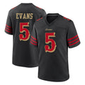 SF.49ers #5 Mike Evans Player Black Rivalries Collection Home Game ROCER Stitched Jerseys