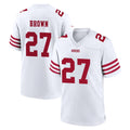 SF.49ers #27 Ji'Ayir Brown Player White Game Home ROCER Stitched Jerseys