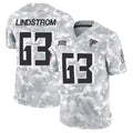 A.Falcons #63 Chris Lindstrom Player Arctic Camo Salute to Service Limited ROCER Stitched Jerseys
