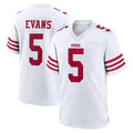 SF.49ers #5 Mike Evans Player White Game Home ROCER Stitched Jerseys