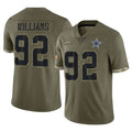 D.Cowboys #92 Quinnen Williams Player Olive Salute to Service Limited Game ROCER Stitched Jerseys