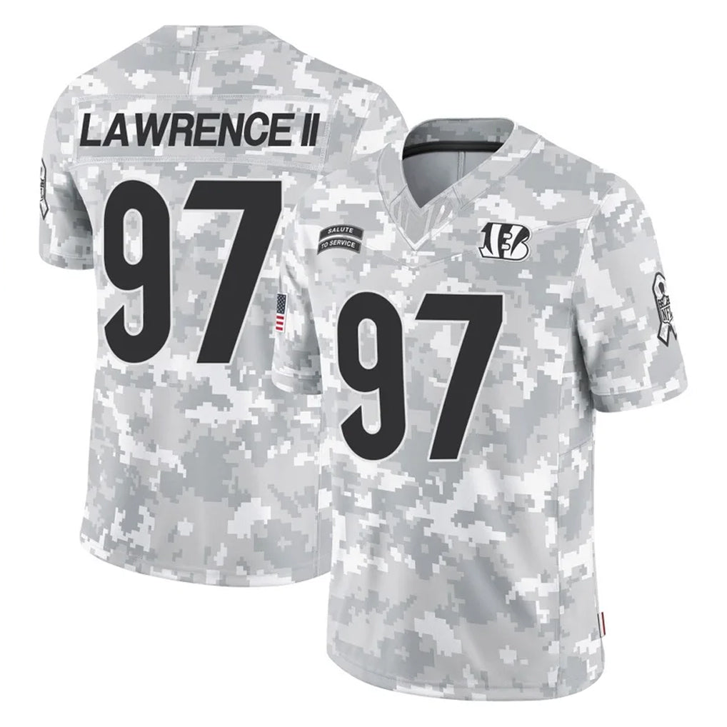 C.Bengals #97 Dexter Lawrence II Player Arctic Camo Salute to Service Limited ROCER Stitched Jerseys