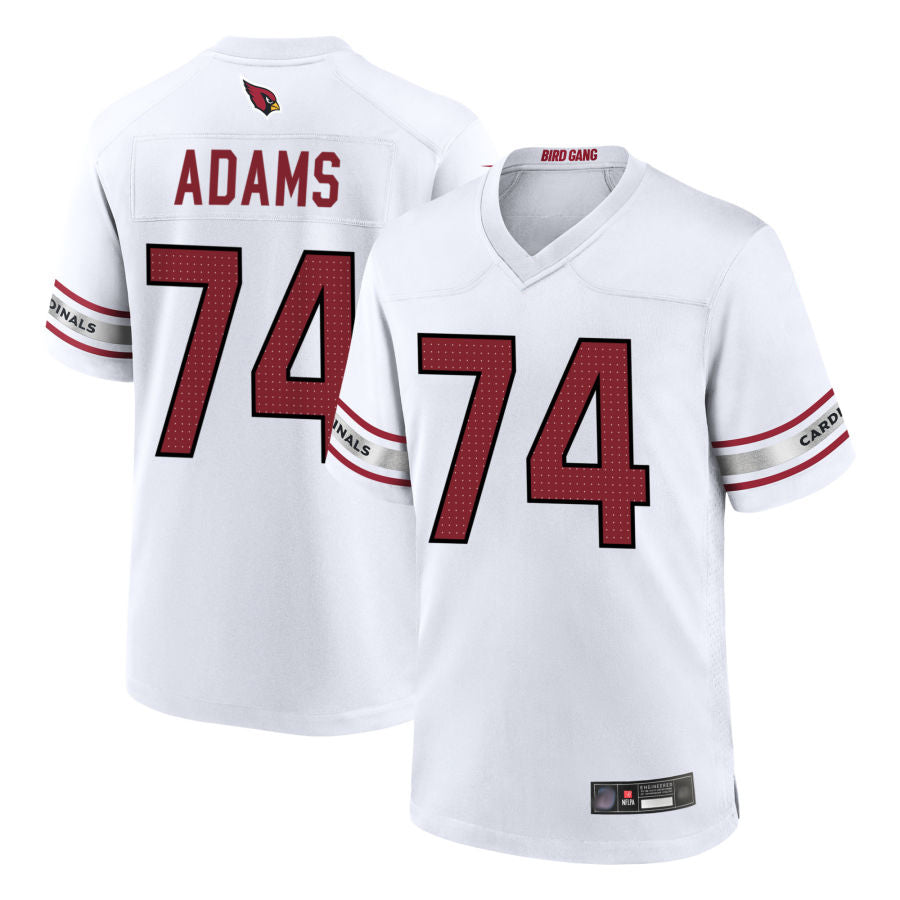 A.Cardinals #74 Isaiah Adams Player White Home Game ROCER Stitched Jerseys