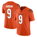 C.Bengals #9 Joe Burrow Player Orange Vapor Untouchable Limited Home Game ROCER Stitched Jerseys