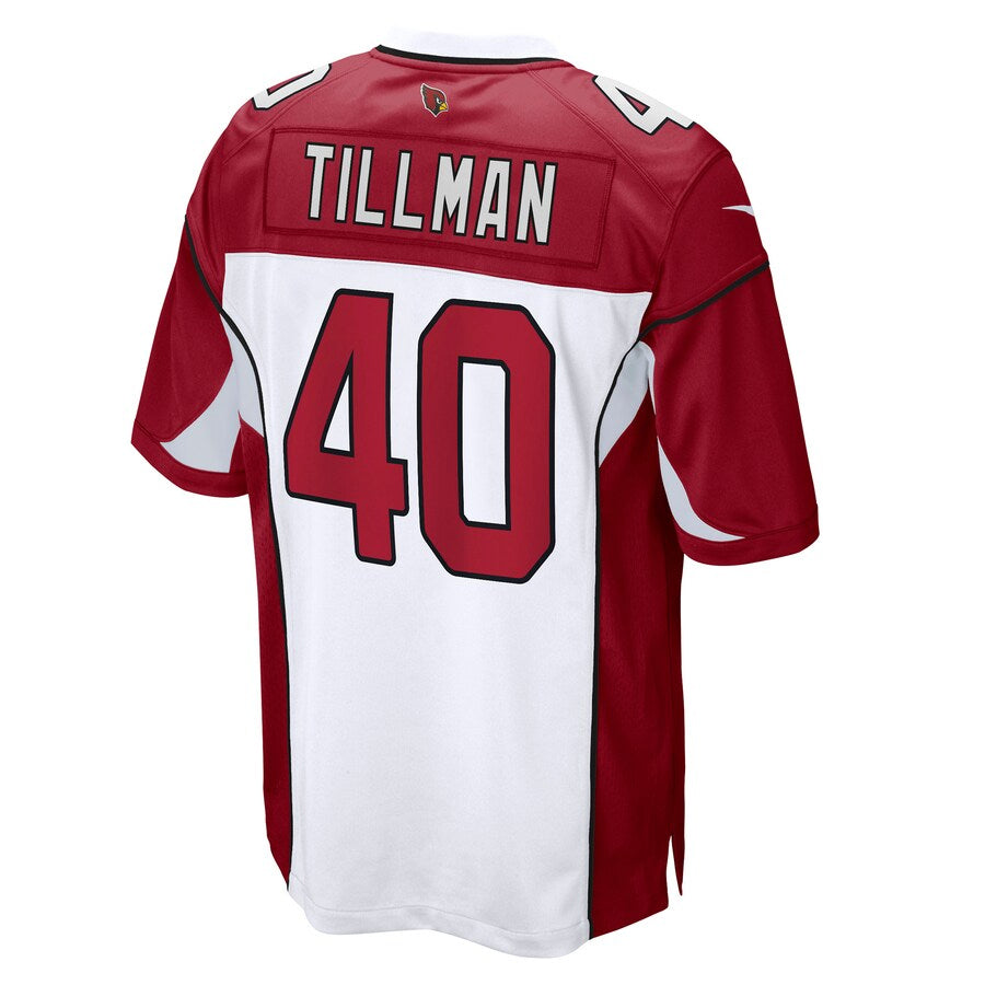 A.Cardinals #40 Pat Tillman Player White Home Game ROCER Stitched Jerseys
