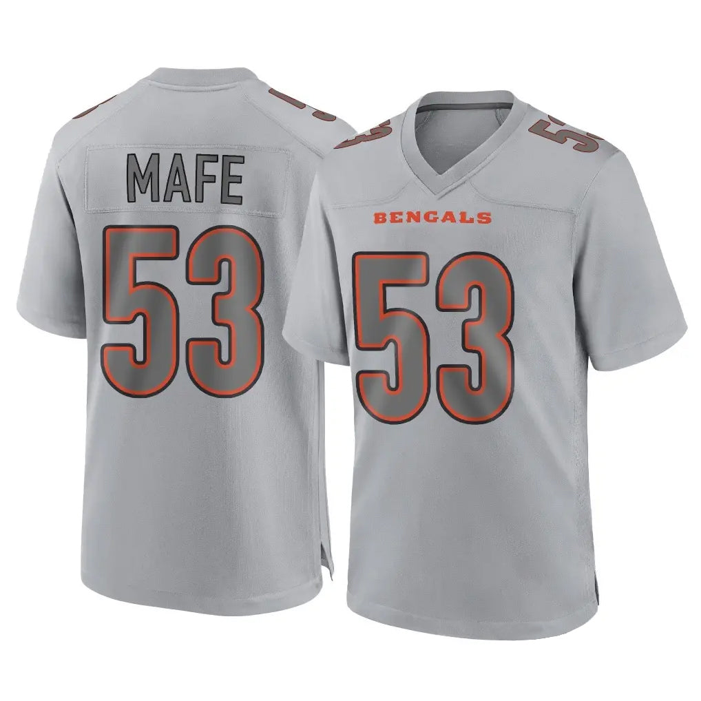 C.Bengals #53 Boye Mafe Player Gray Atmosphere Fashion Game ROCER Stitched Jerseys