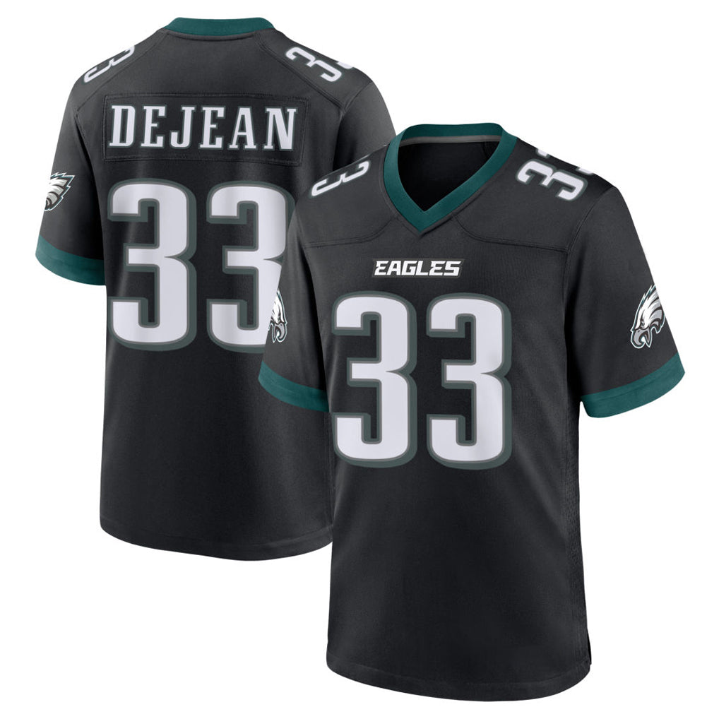P.Eagles #33 Cooper DeJean Player Black Game Home ROCER Stitched Jerseys