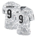 C.Bengals #9 Joe Burrow Player Arctic Camo Salute to Service Limited ROCER Stitched Jerseys
