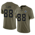 D.Cowboys #88 CeeDee Lamb Player Olive Salute to Service Limited Game ROCER Stitched Jerseys