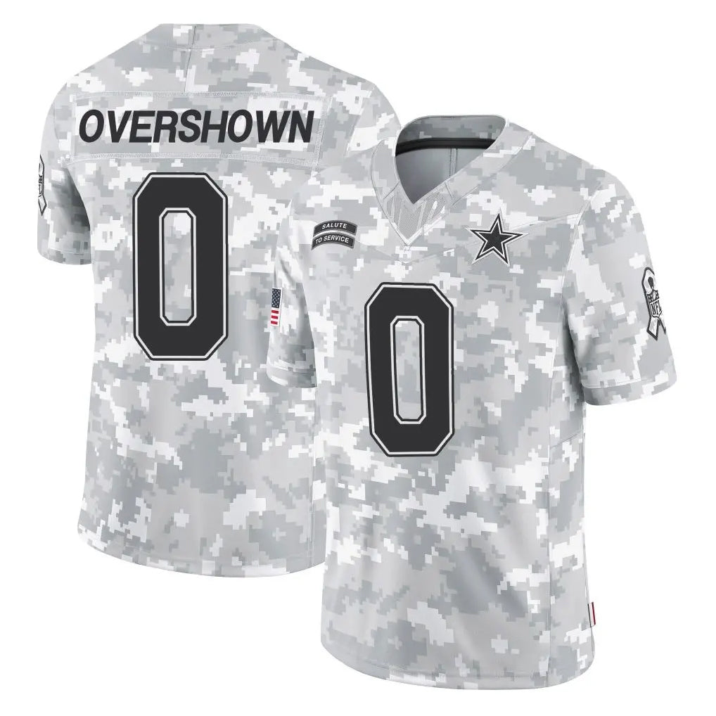 D.Cowboys #0 DeMarvion Overshown Player Arctic Camo Salute to Service Limited Home Game ROCER Stitched Jerseys