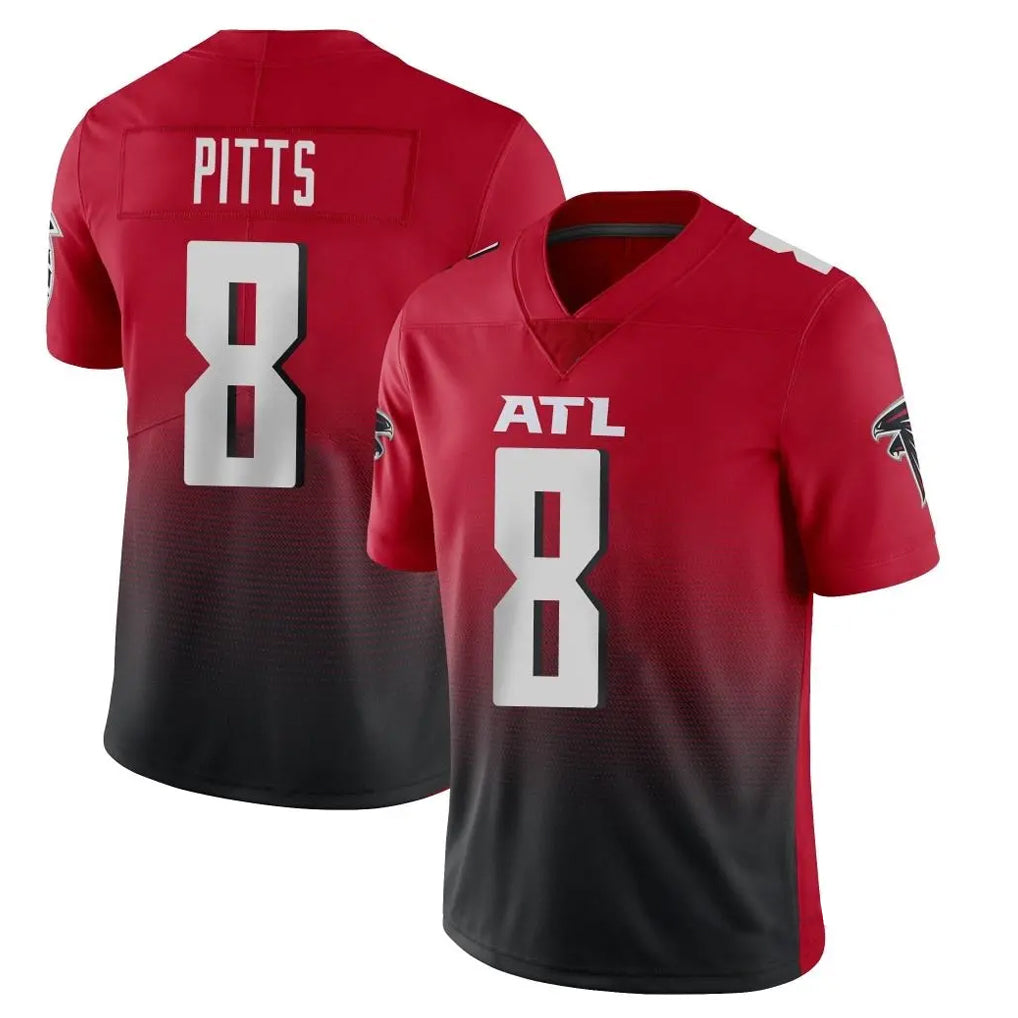 A.Falcons #8 Kyle Pitts Sr. Player Red Vapor Untouchable Limited Home Game ROCER Stitched Jerseys