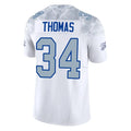 B.Bills #34 Thurman Thomas Player White Rivalries Collection Vapor Limited ROCER Stitched Jerseys