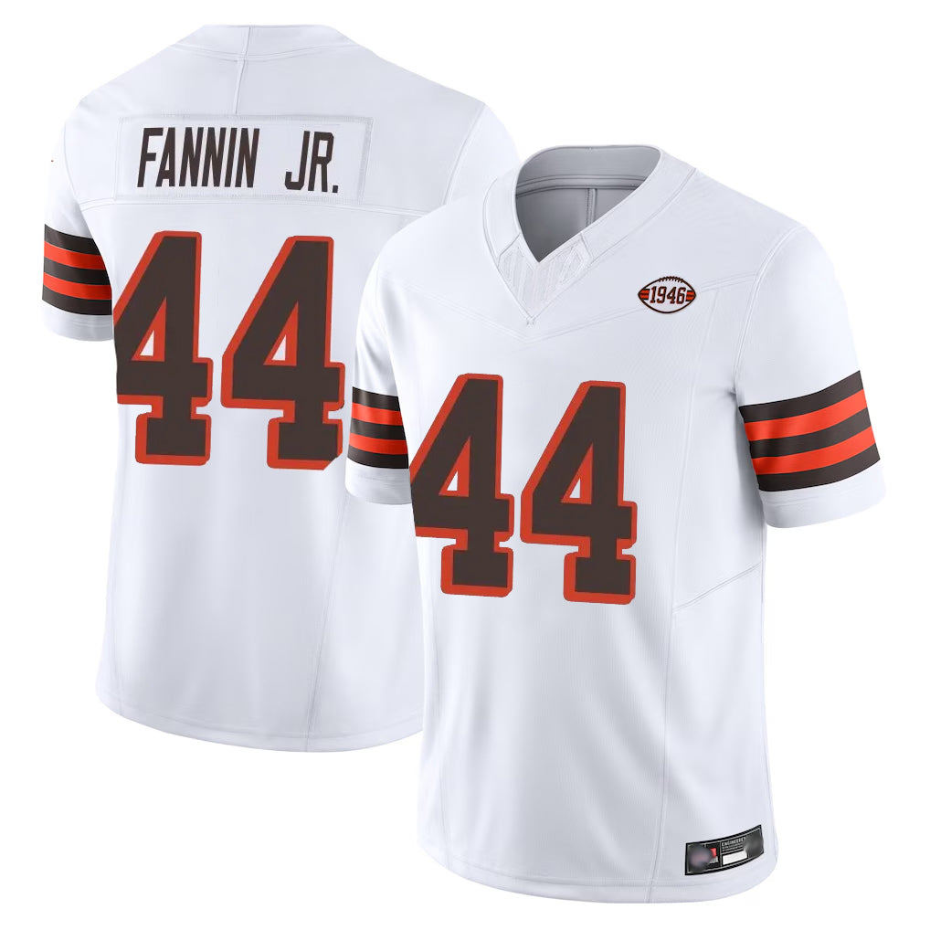 C.Browns #44 Harold Fannin Jr. Player White Limited Vapor F.U.S.E. Alternate Game ROCER Stitched Jerseys