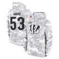 C.Bengals #53 Boye Mafe Player Arctic Camo Salute to Service Pullover Hoodie Limited ROCER Stitched Jerseys