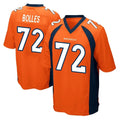 D.Broncos #72 Garett Bolles Player Orange Color Home Game ROCER Stitched Jerseys