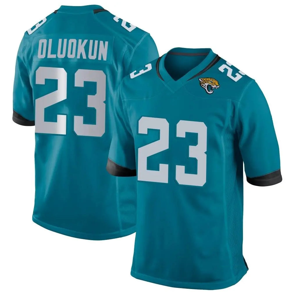 J.Jaguars #23 Foyesade Oluokun Player Teal Home Game ROCER Stitched Jerseys