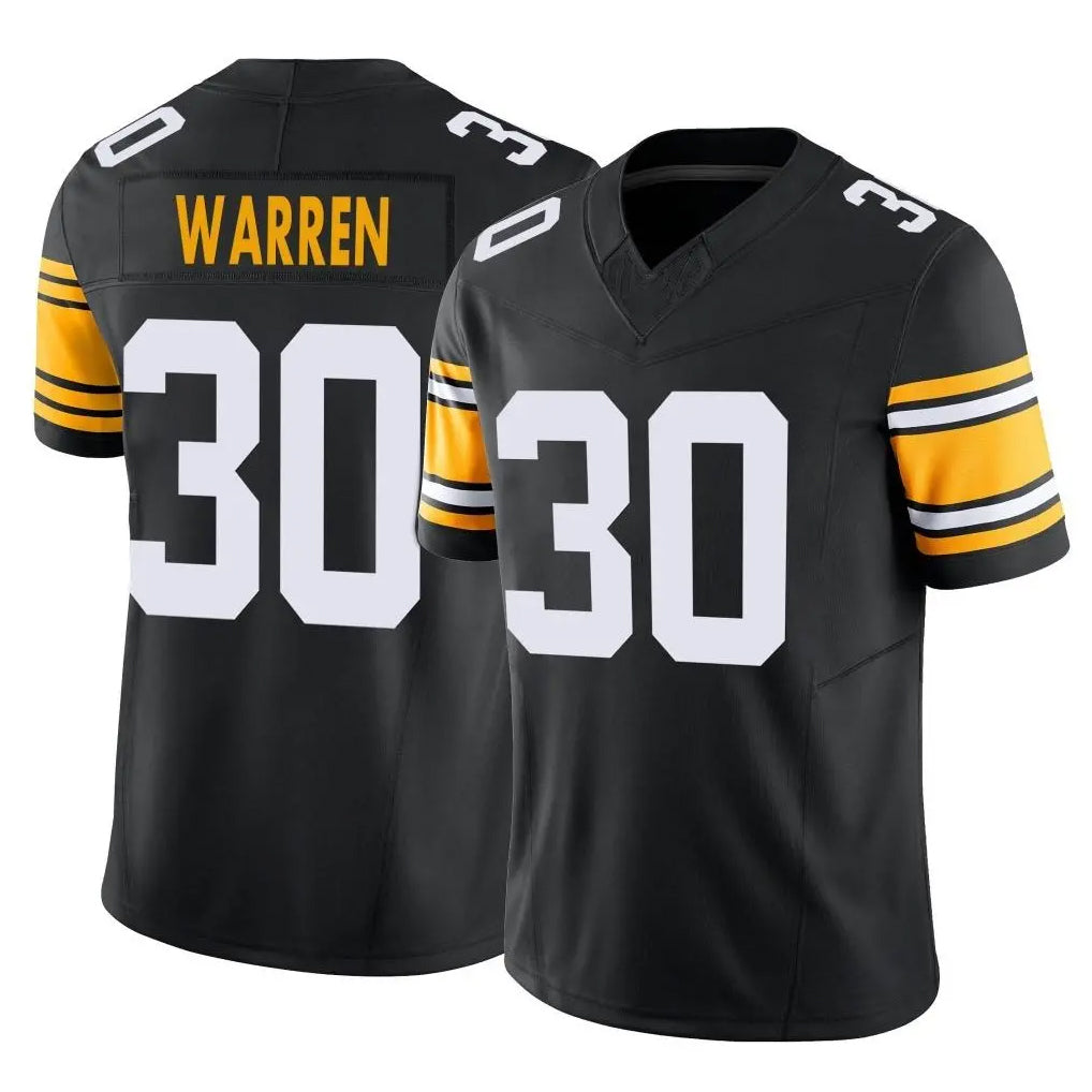 P.Steelers #30 Jaylen Warren Player Black Limited Alternate Vapor F.U.S.E. Home Game ROCER Stitched Jerseys
