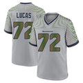 S.Seahawks #72 Abraham Lucas Player Grey 2025 Rivalries Collection Home Game ROCER Stitched Jerseys