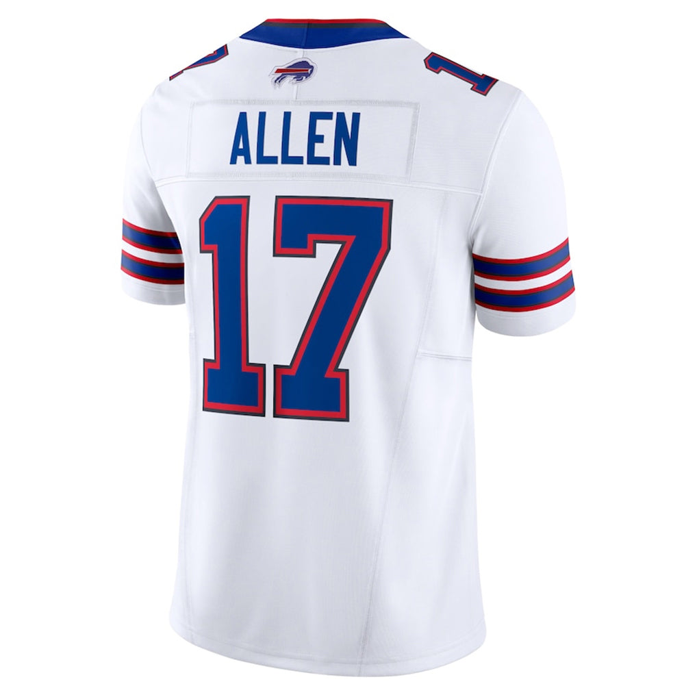 B.Bills #17 Josh Allen Player White Vapor F.U.S.E. Limited ROCER Stitched Jerseys