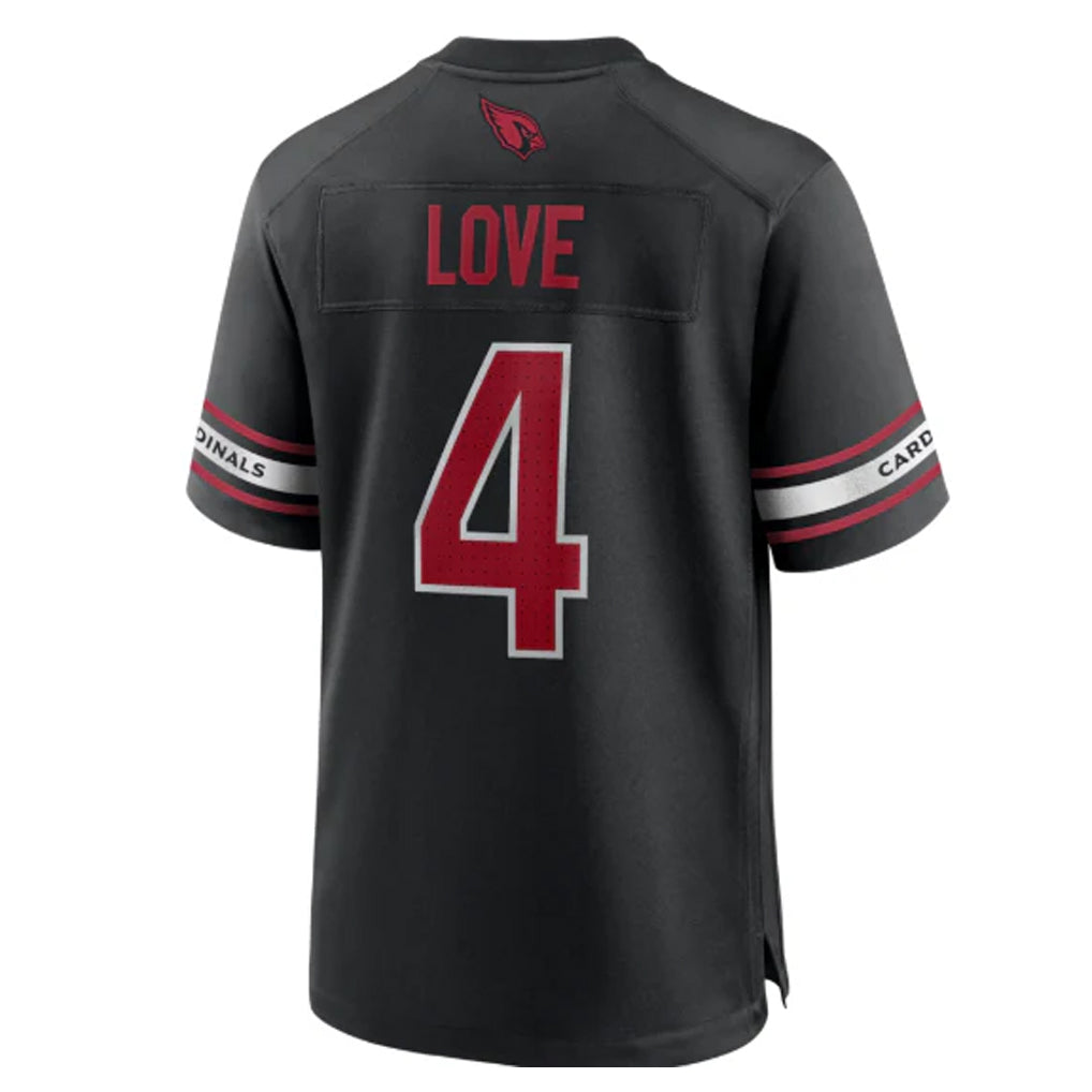 A.Cardinals #4 Jeremiyah Love Player Black Home Game ROCER Stitched Jerseys