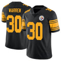 P.Steelers #30 Jaylen Warren Player Black Limited Color Rush Home Game ROCER Stitched Jerseys