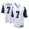 D.Cowboys #7 Rashan Gary Player White-Navy Home Game ROCER Stitched Jerseys