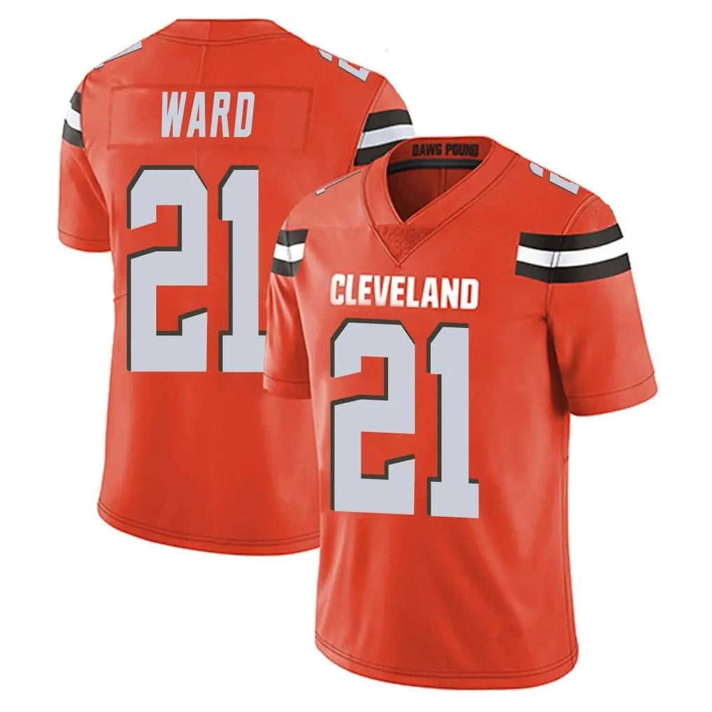 C.Browns #21 Denzel Ward Player Orange Alternate Vapor Untouchable Limited Home Game ROCER Stitched Jerseys