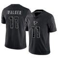 A.Falcons #11 Jalon Walker Player Black RFLCTV Limited ROCER Stitched Jerseys