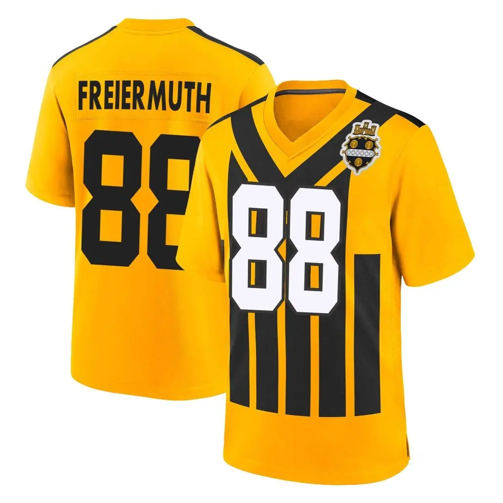 P.Steelers #88 Pat Freiermuth Player Gold Limited 1933 Throwback Home Game ROCER Stitched Jerseys